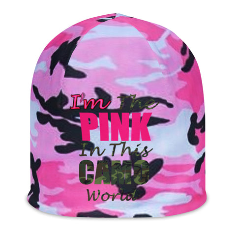 I'm's The Pink in This Camo World Beanie