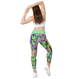 I'm's Color Of Money Crossover Leggings with pockets