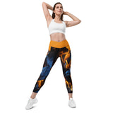 I'm's On Fire Crossover Leggings with pockets