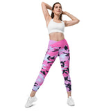 I'm's The Pink in This Camo World Crossover Leggings with pockets