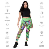 I'm's Color Of Money Crossover Leggings with pockets