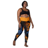 I'm's On Fire Crossover Leggings with pockets