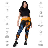 I'm's On Fire Crossover Leggings with pockets