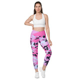 I'm's The Pink in This Camo World Crossover Leggings with pockets