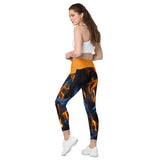 I'm's On Fire Crossover Leggings with pockets