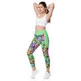 I'm's Color Of Money Crossover Leggings with pockets