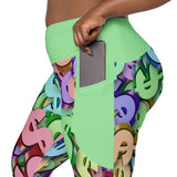 I'm's Color Of Money Crossover Leggings with pockets