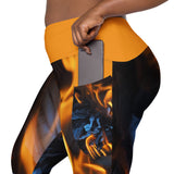 I'm's On Fire Crossover Leggings with pockets