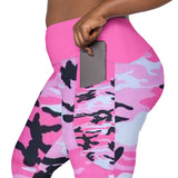 I'm's The Pink in This Camo World Crossover Leggings with pockets