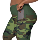 I'm's The Pink in This Camo World Crossover Leggings with pockets