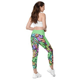 I'm's Color Of Money Crossover Leggings with pockets