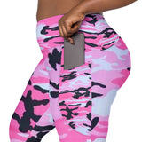 I'm's The Pink in This Camo World Leggings with pockets