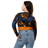 I'm's On Fire Recycled long-sleeve crop top