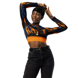 I'm's On Fire Recycled long-sleeve crop top