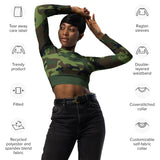 I'm's The Pink in This Camo World Recycled long-sleeve crop top