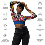 I'm's Stop Judging Recycled long-sleeve crop top