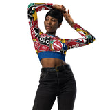 I'm's Stop Judging Recycled long-sleeve crop top