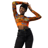 I'm's 100% That Biatch Recycled long-sleeve crop top