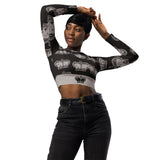 I'm's Curvy Queen Recycled long-sleeve crop top