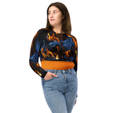 I'm's On Fire Recycled long-sleeve crop top