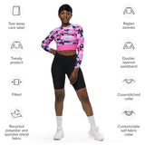 I'm's The Pink in This Camo World Recycled long-sleeve crop top