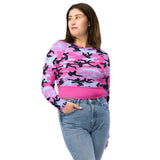 I'm's The Pink in This Camo World Recycled long-sleeve crop top