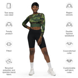 I'm's The Pink in This Camo World Recycled long-sleeve crop top