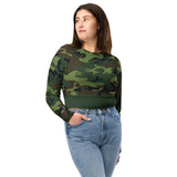 I'm's The Pink in This Camo World Recycled long-sleeve crop top