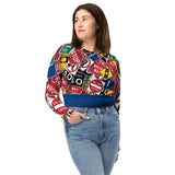 I'm's Stop Judging Recycled long-sleeve crop top