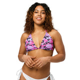 I'm's The Pink in This Camo World Recycled String Bikini Top