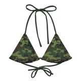 I'm's The Pink in This Camo World Recycled String Bikini Top