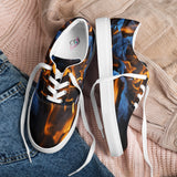 I'm's On Fire Lace-Up Canvas Shoes