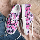 I'm's The Pink in This Camo World Lace-Up Canvas Shoes