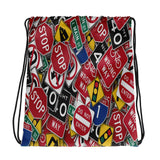 I'm's Stop Judging Drawstring bag