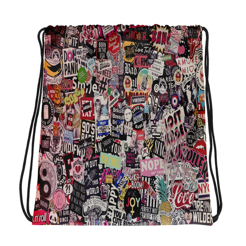 I'm's A Rebel Drawstring bag