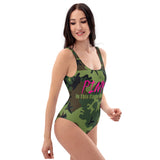 I'm's The Pink In This Camo World One-Piece Swimsuit