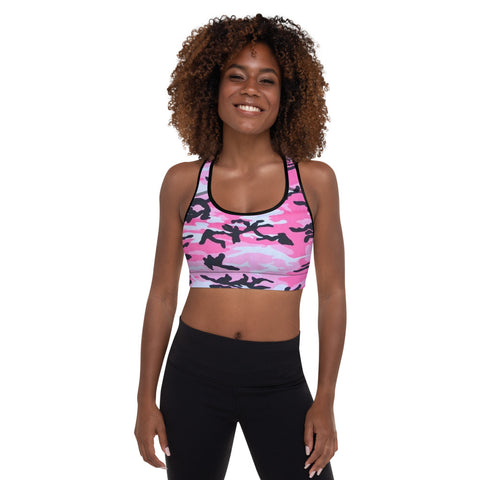 I'm's The Pink In This Camo World Padded Sports Bra