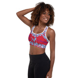 I'm's Diamond In The Rough Padded Sports Bra in Red