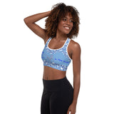 I'm's Diamond In The Rough Padded Sports Bra in Cornflower Blue