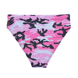 I'm's The Pink in This Camo World Recycled High-Waisted Bikini Bottom