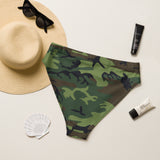 I'm's The Pink in This Camo World Recycled High-Waisted Bikini Bottom