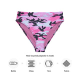 I'm's The Pink in This Camo World Recycled High-Waisted Bikini Bottom