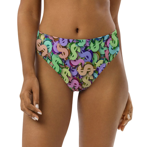 I'm's Color of Money Recycled High-Waisted Bikini Bottom