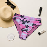 I'm's The Pink in This Camo World Recycled High-Waisted Bikini Bottom