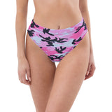 I'm's The Pink in This Camo World Recycled High-Waisted Bikini Bottom