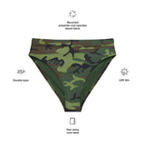 I'm's The Pink in This Camo World Recycled High-Waisted Bikini Bottom