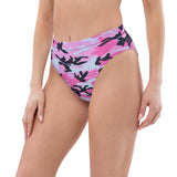 I'm's The Pink in This Camo World Recycled High-Waisted Bikini Bottom