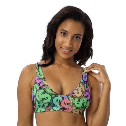 I'm's Color of Money Recycled Padded Bikini Top