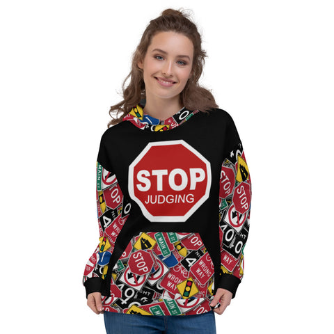 I'm's Stop Judging Hoodie in Black