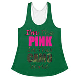 I'm's The Pink in This Camo World Women's Racerback Tank